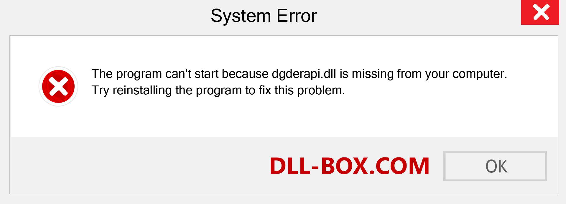  dgderapi.dll file is missing?. Download for Windows 7, 8, 10 - Fix  dgderapi dll Missing Error on Windows, photos, images