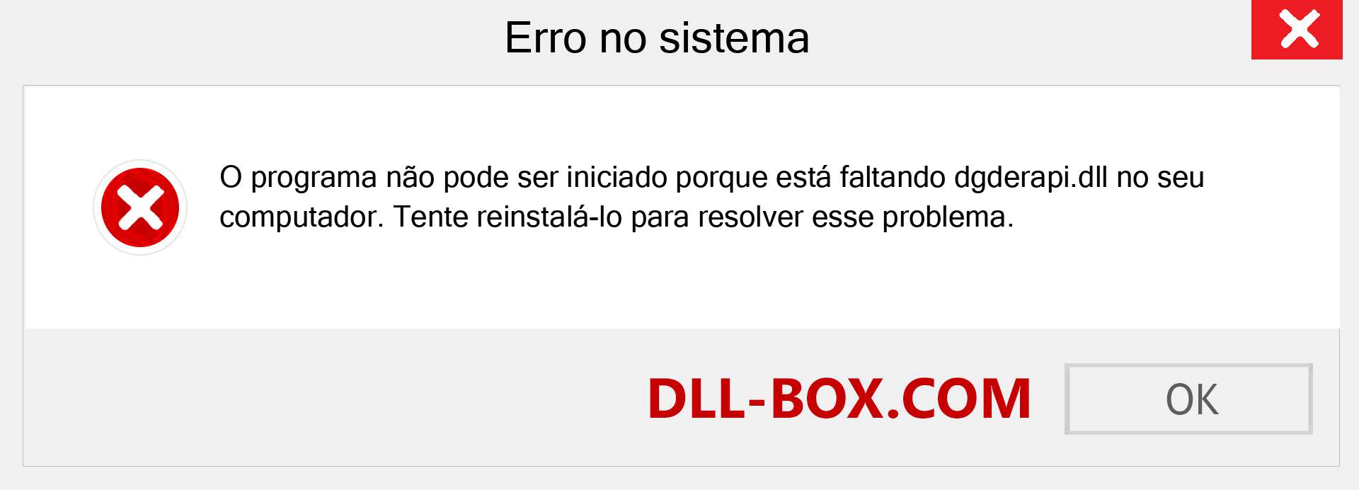 Arquivo dgderapi.dll ausente ?. Download para Windows 7, 8, 10 - Correção de erro ausente dgderapi dll no Windows, fotos, imagens